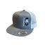 THIGHBRUSH® - Flat Bill Trucker Snapback Hat - Heather Grey and White