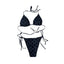 THIGHBRUSH® SWIM - X MARKS THE SPOT - Women's Bikini Separates - Black