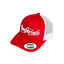 THIGHBRUSH® “OUTLAW" - Trucker Snapback Hat - Red and White