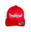 THIGHBRUSH® “OUTLAW" - Trucker Snapback Hat - Red and White