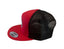 THIGHBRUSH® BEARD RIDING COMPANY - Trucker Snapback Hat - Red and Black - Flat Bill