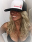 THIGHBRUSH TRUCKER HATS - BLACK AND WHITE WITH HOT PINK