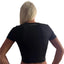 THIGHBRUSH® - Women's Twisted Cut Out Crop Top - Black