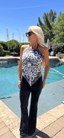 THIGHBRUSH® - Two-Way Women's Bandana Top - Black or White