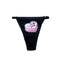 THIGHBRUSH® - LICK ME - Women's Adjustable Thong Underwear - Black