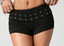 THIGHBRUSH® - Women's Grommet Belted Booty Shorts - Black
