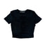 THIGHBRUSH® - Women's Twisted Cut Out Crop Top - Black