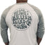 THIGHBRUSH® BEARD RIDING COMPANY - Unisex Baseball Tee - White with Silver