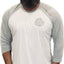 THIGHBRUSH® BEARD RIDING COMPANY - Unisex Baseball Tee - White with Silver