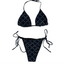 THIGHBRUSH® SWIM - X MARKS THE SPOT - Women's Bikini Separates - Black