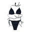 THIGHBRUSH® SWIM - X MARKS THE SPOT - Women's Bikini Separates - Black