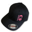 THIGHBRUSH® "Tickled Pink" - FlexFit Hat - Black and Pink