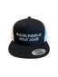 THIGHBRUSH® - MAKING FOREPLAY GREAT AGAIN - Flat Bill Trucker Snapback Hat - Black and White