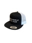 THIGHBRUSH® - MAKING FOREPLAY GREAT AGAIN - Flat Bill Trucker Snapback Hat - Black and White