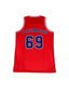THIGHBRUSH® ATHLETICS - THIGHBRUSH 69 - MEN'S BASKETBALL JERSEY - RED