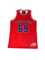THIGHBRUSH® ATHLETICS - THIGHBRUSH 69 - MEN'S BASKETBALL JERSEY - RED