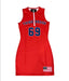 THIGHBRUSH® ATHLETICS - THIGHBRUSH 69 - WOMEN'S BASKETBALL JERSEY DRESS - RED