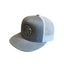 THIGHBRUSH® BEARD RIDING COMPANY - Flat Bill Trucker Snapback Hat - Heather Grey and White