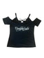 THIGHBRUSH® “OUTLAW" - Women's Cold Shoulder Top - Black