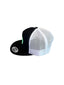 THIGHBRUSH® BEARD RIDING COMPANY - Trucker Snapback Hat - Black and White - Flat Bill - Neon Green