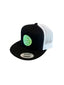 THIGHBRUSH® BEARD RIDING COMPANY - Trucker Snapback Hat - Black and White - Flat Bill - Neon Green