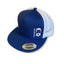 THIGHBRUSH® - Trucker Snapback Hat - Blue and White - Flat Bill