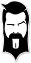THIGHBRUSH® Face Logo - Enamel Lapel Pin - Black and White