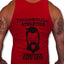 THIGHBRUSH® ATHLETICS - "PRACTICE SAFE SETS" - MEN'S TANK TOP - RED