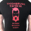 THIGHBRUSH® TACTICAL - BEARDS. BULLETS. BABES. - Men's T-Shirt - Black and Red