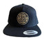 THIGHBRUSH® BEARD RIDING COMPANY - Wool Blend Snapback Hat - Black with Gold - Flat Bill