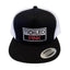 THIGHBRUSH® - TICKLED PINK - Trucker Snapback Hat - Black and White - Flat Bill