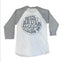THIGHBRUSH® BEARD RIDING COMPANY - Unisex Baseball Tee - White with Silver