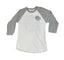 THIGHBRUSH® BEARD RIDING COMPANY - Unisex Baseball Tee - White with Silver